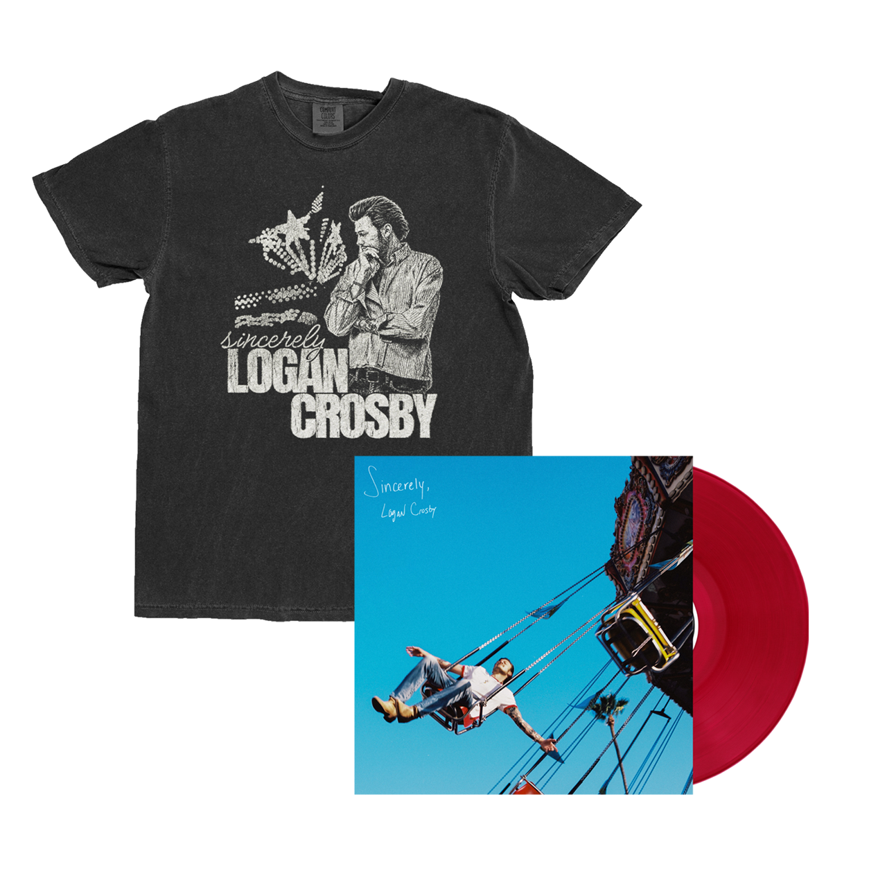 (PRE-ORDER) Signed Sincerely, Vinyl + T-Shirt Bundle